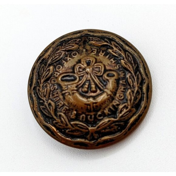 Oxfordshire Buckinghamshire Light Infantry Uniform Button 1880s Great Britain - Picture 1 of 2